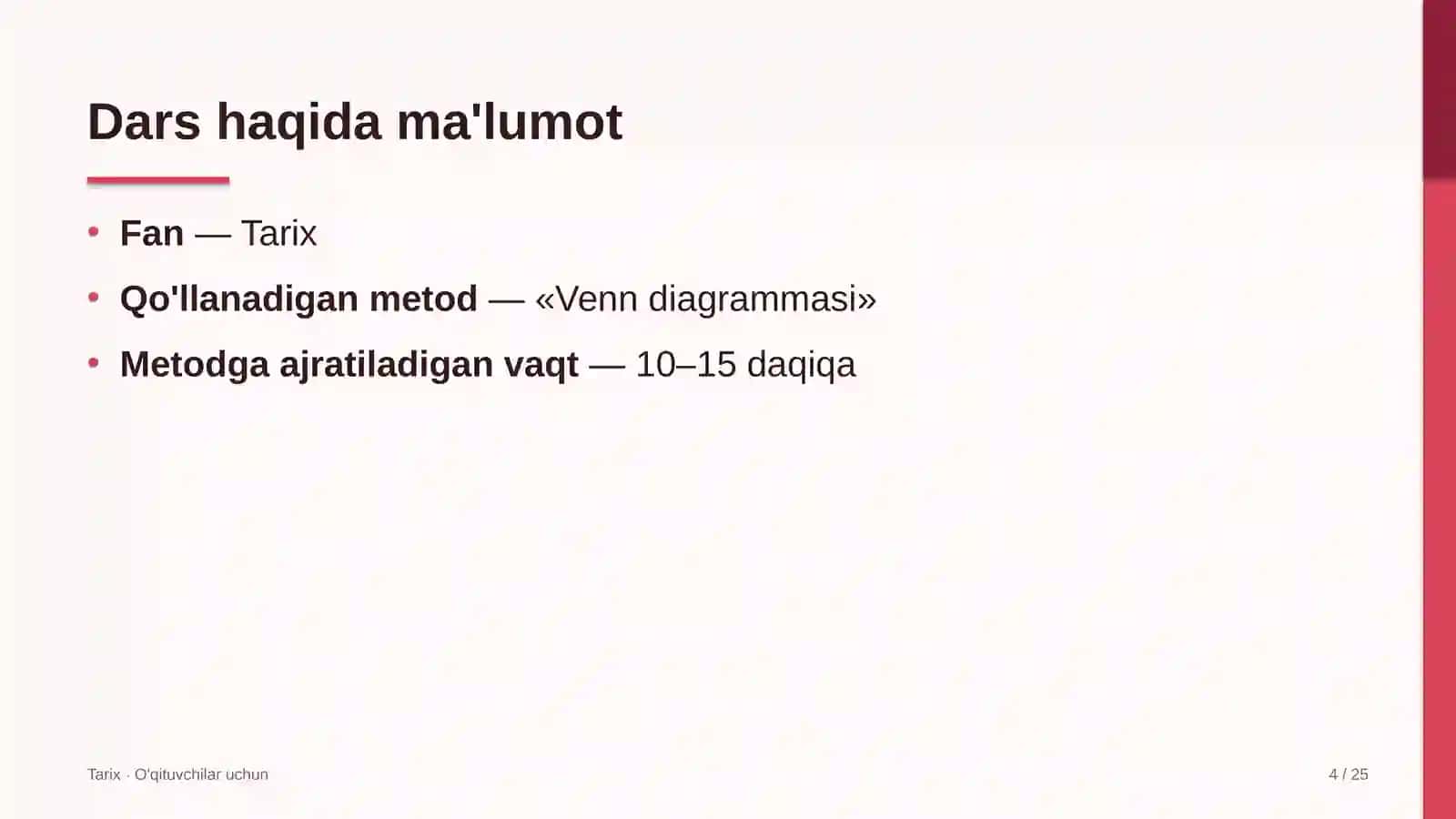 tarix darslarida venn diagrammasi metodidan foydalanish 6755 4