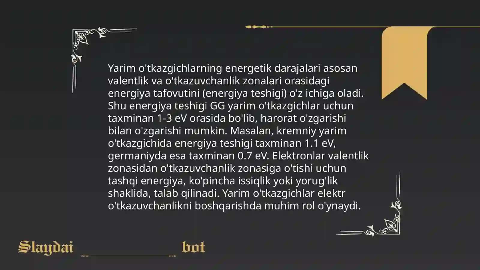 Yarim o'tkazgich elementlar 4