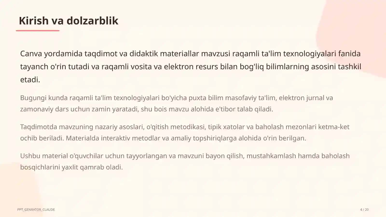 Canva yordamida taqdimot va didaktik materiallar 4