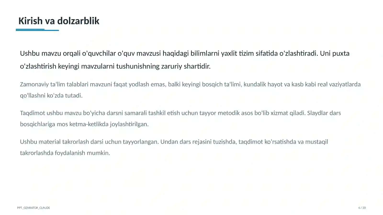 Loyihaga asoslangan ta'lim (PBL): boshlang'ich va yuqori sinflar uchun namunalar 4
