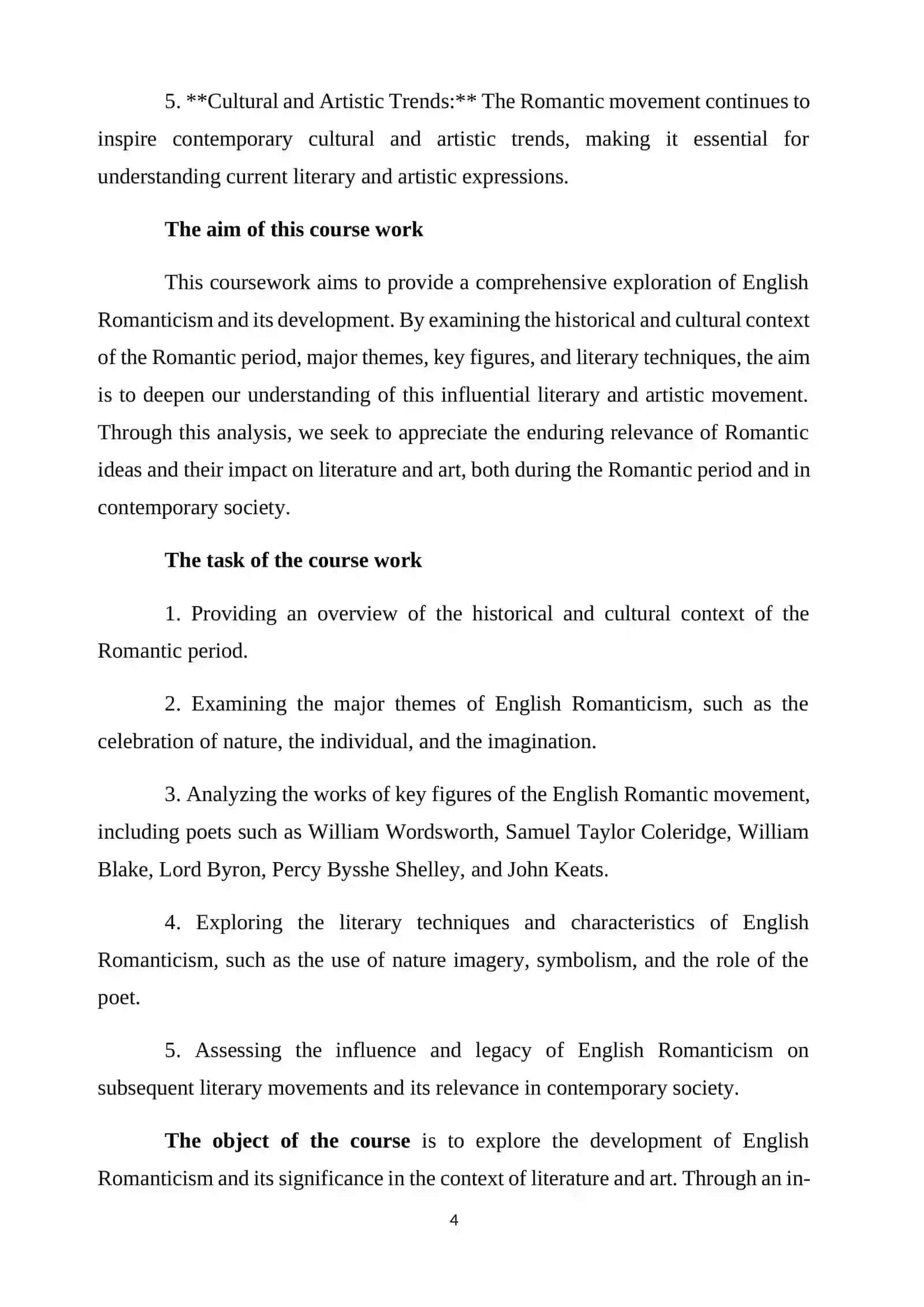 ENGLISH ROMANTICISM AND ITS DEVELOPMENT 4
