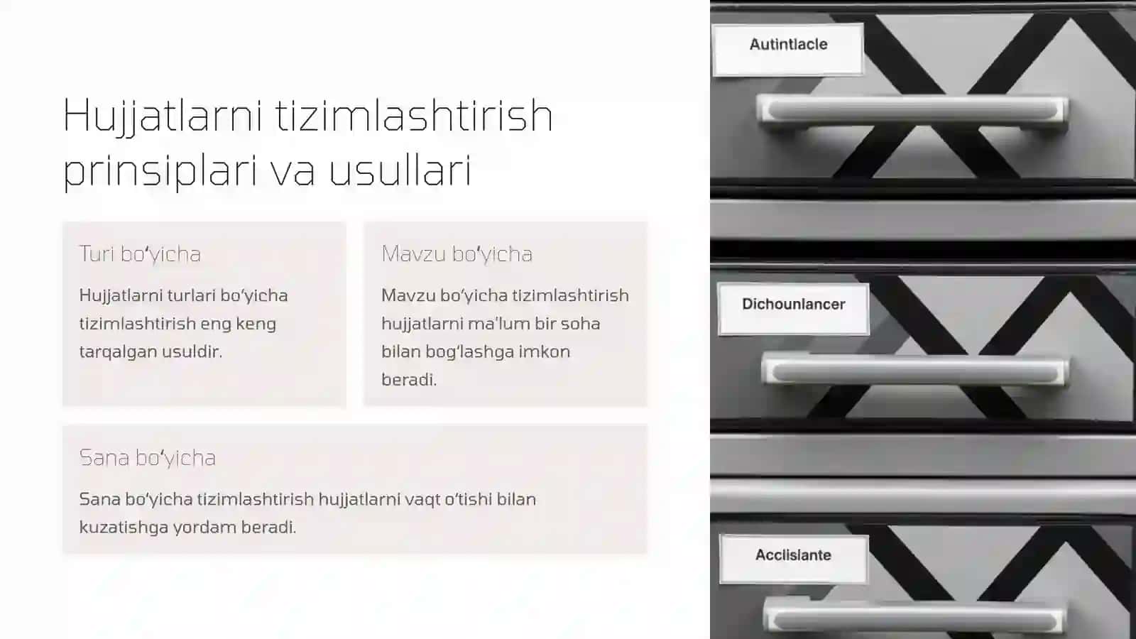 Ijro intizomini taminlash jarayonida hujjatlarni roʻyhatga olish va tizimlashtirish 4