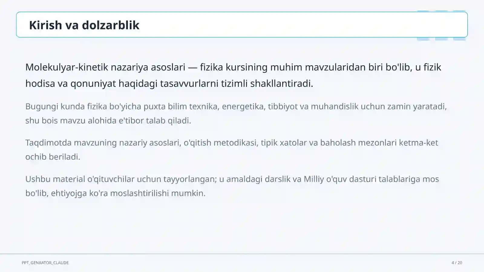 Molekulyar-kinetik nazariya asoslari (10-sinf) 4