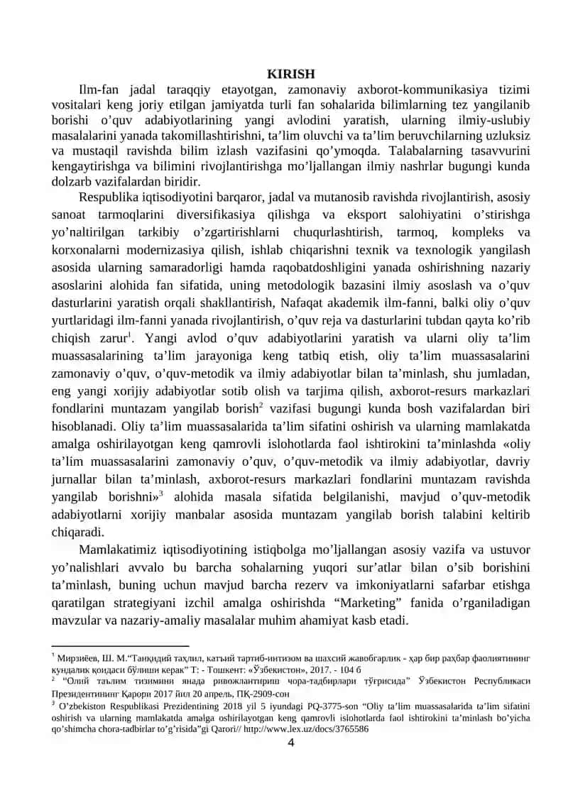 Menejment.Marketing fanidan O'quv Uslubiy Majmua 4