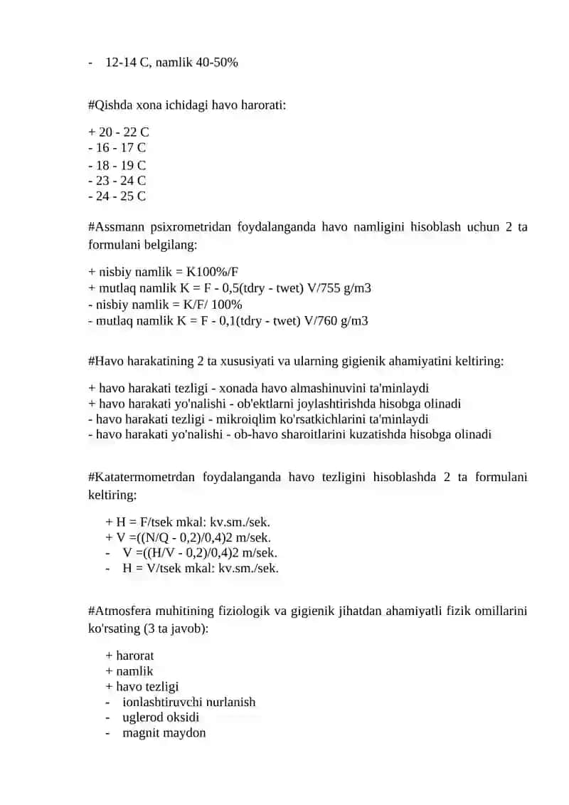 Mikroiqlimni o'rganish bayonnomasi 4