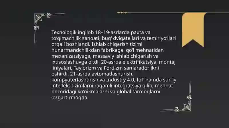 Sanoat sivilizatsiyaning paydo bo‘lishi 4
