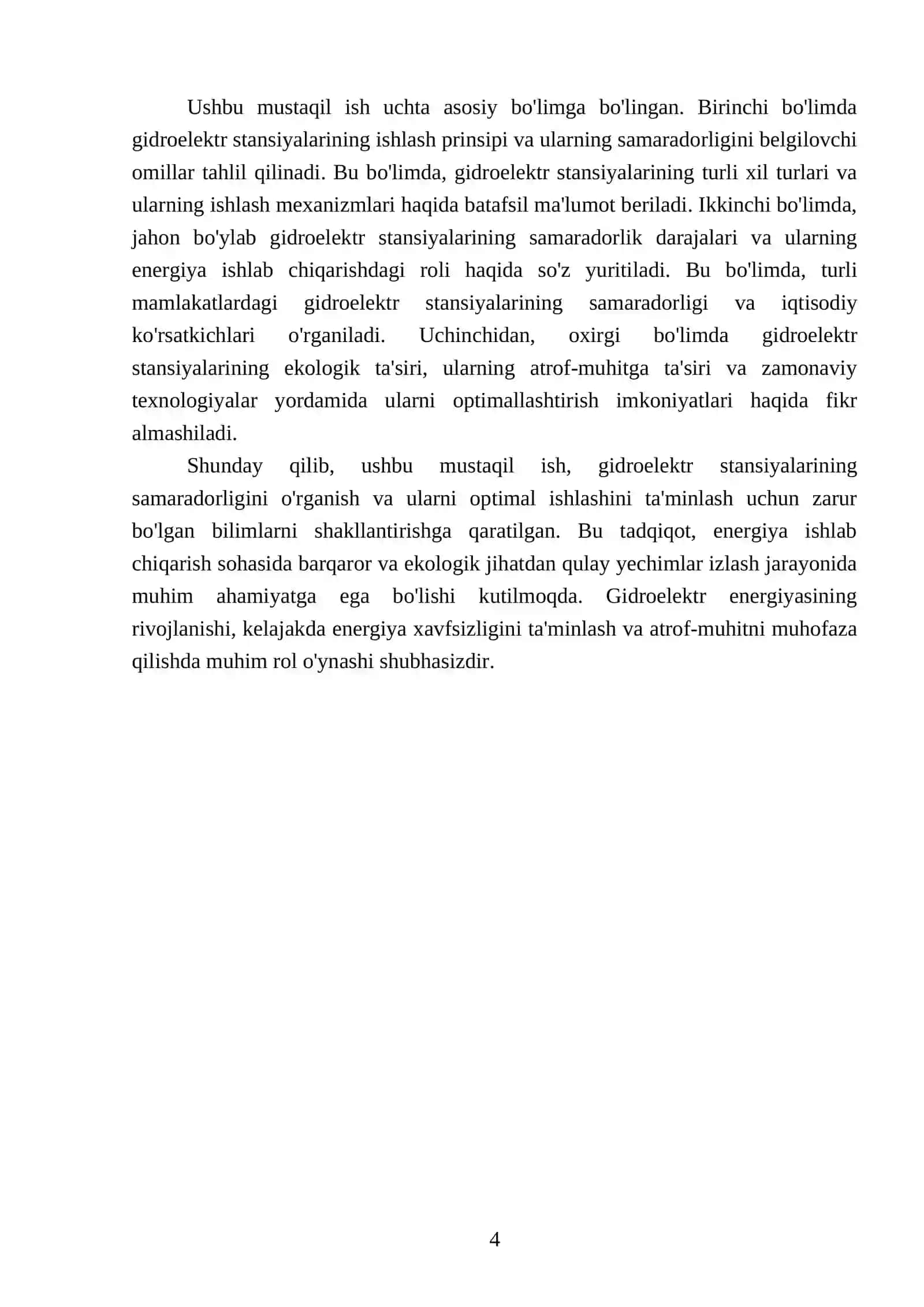 Jahonda ishlatilayotgan gidroelektr stansiyalar samaradorligi 4