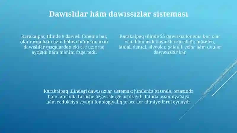 Qoraqalpaq tiliniń fonetikası 4