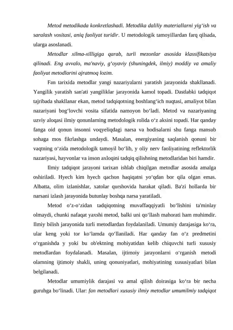 Fan metodologiyasi tushunchasi 4