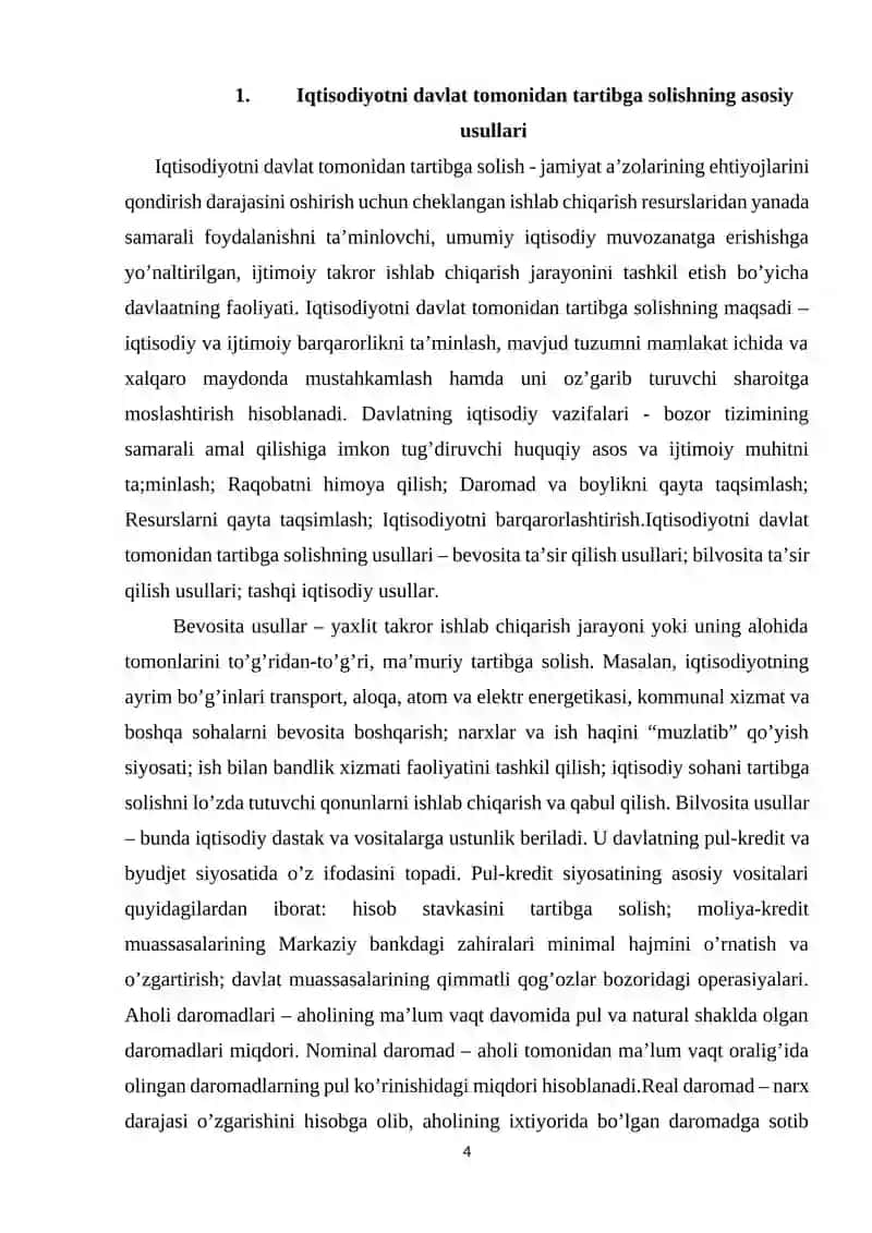 Iqtisodiyotni davlat tomonidan tartibga solishning xorijiy mamlakatlar tajribasi 4