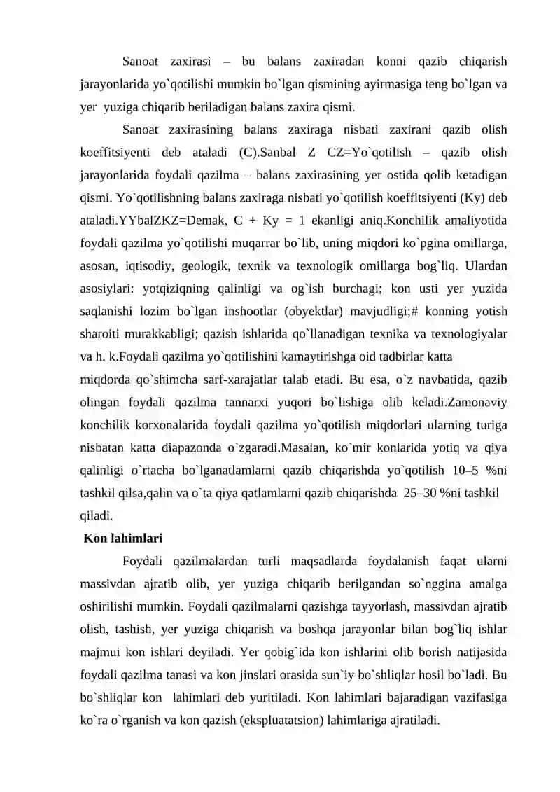 Foydali qazilma konlarining shakllari va yotish elementlari 4