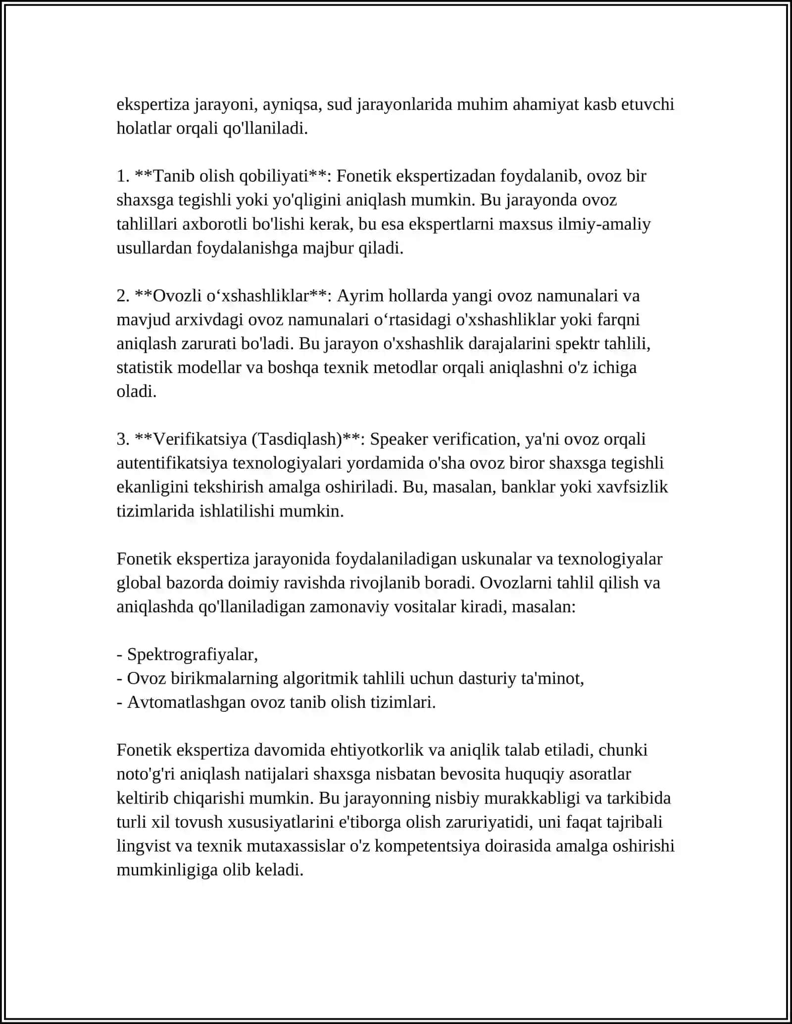 XATLAR LINGVORKRIMINALISTIK EKSPERTIZASI ASOSIDA JINOYAT FAKTINI ANIQLASH 4