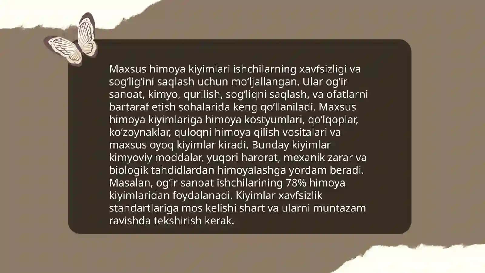 Shaxsiy ximoya vositalari. Maxsus himoya vositalari. Shahsiy tibbiy vositalar va ulardan foydalanish 4