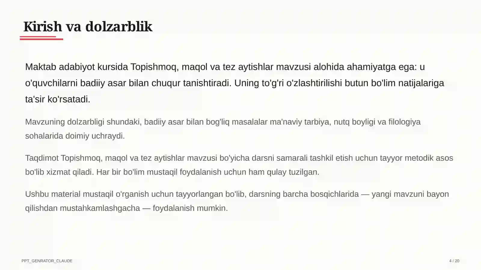 Topishmoq, maqol va tez aytishlar (5-sinf) 4
