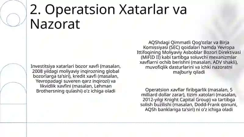 Investitsion xatarlar va ularni kamaytirish yo‘llari 4