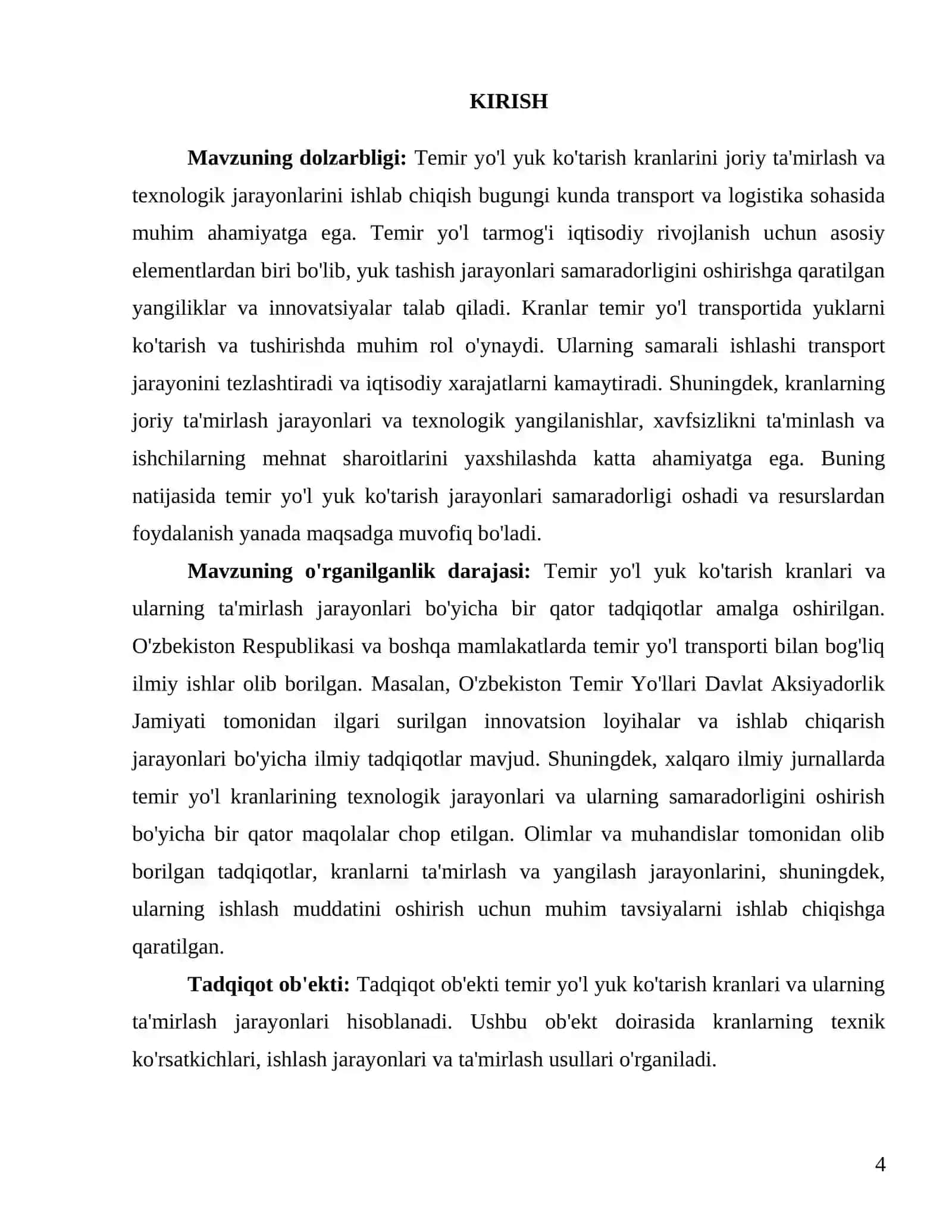 TEMIR YO'L YUK KO'TARISH KRANLARI VA ULARNING JORIY TA'MIRLASH 4