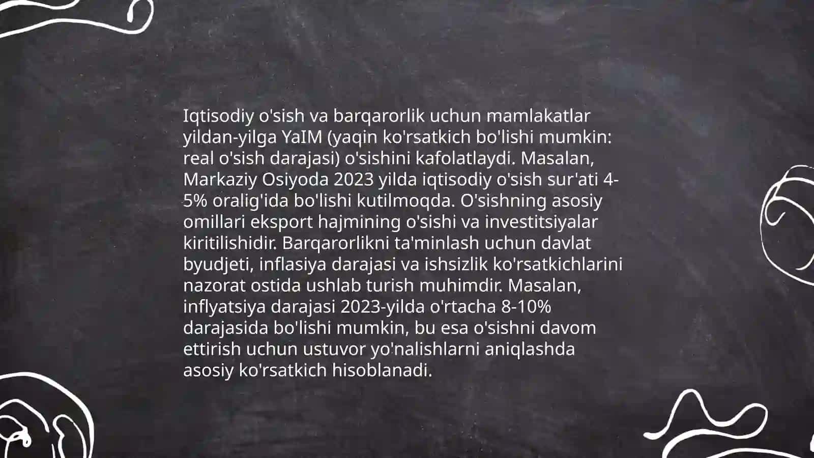 Milliy iqtisodiyotning muvozanati 4