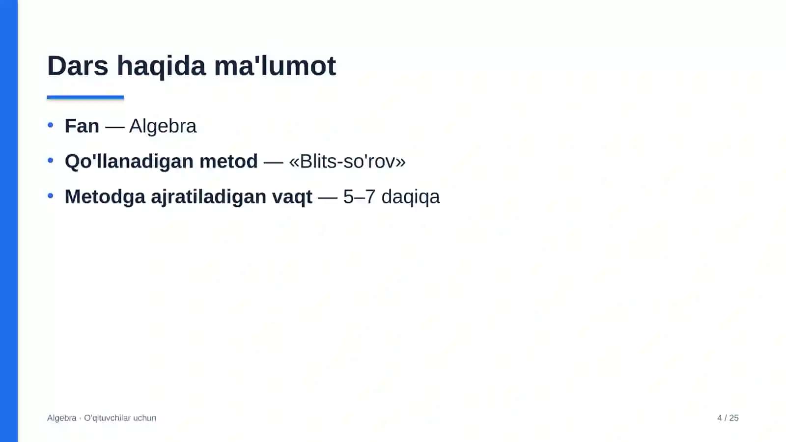 algebra darslarida blits so'rov metodidan foydalanish 6951 4