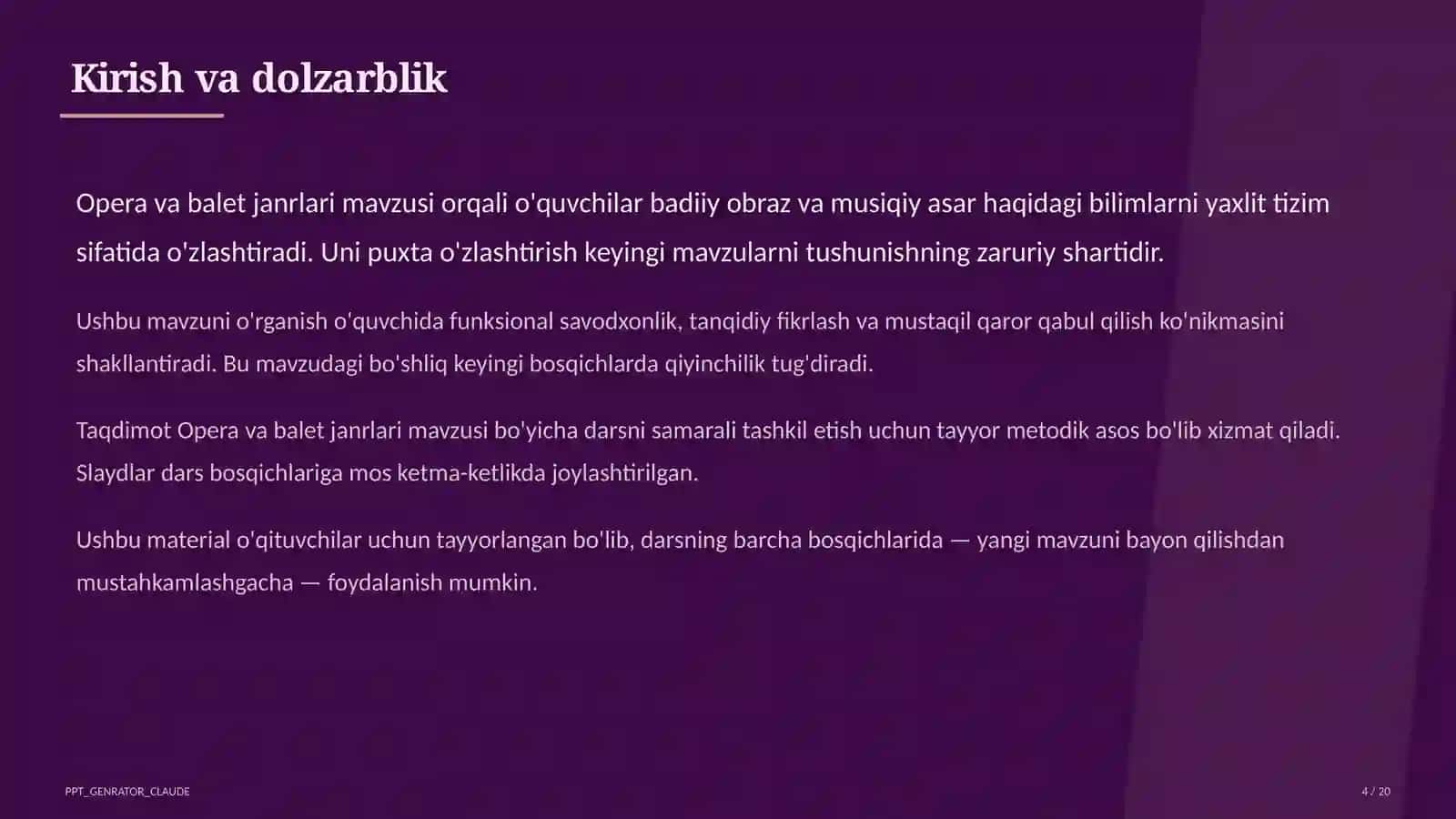 Opera va balet janrlari (6-sinf) 4