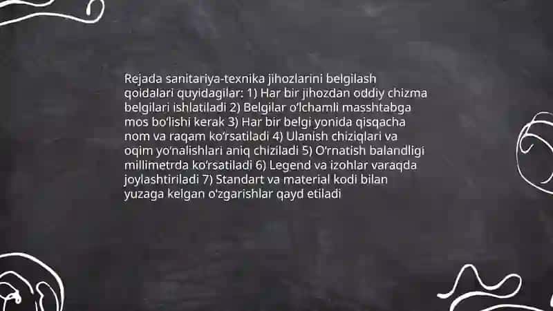 Bino elementlari sanitariua texnika jihozlarining shartli belgillari 4