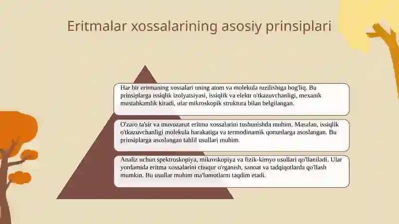 Eritmalar xossalarining nazariy asoslari va ularning asosiy prinsiplari 4