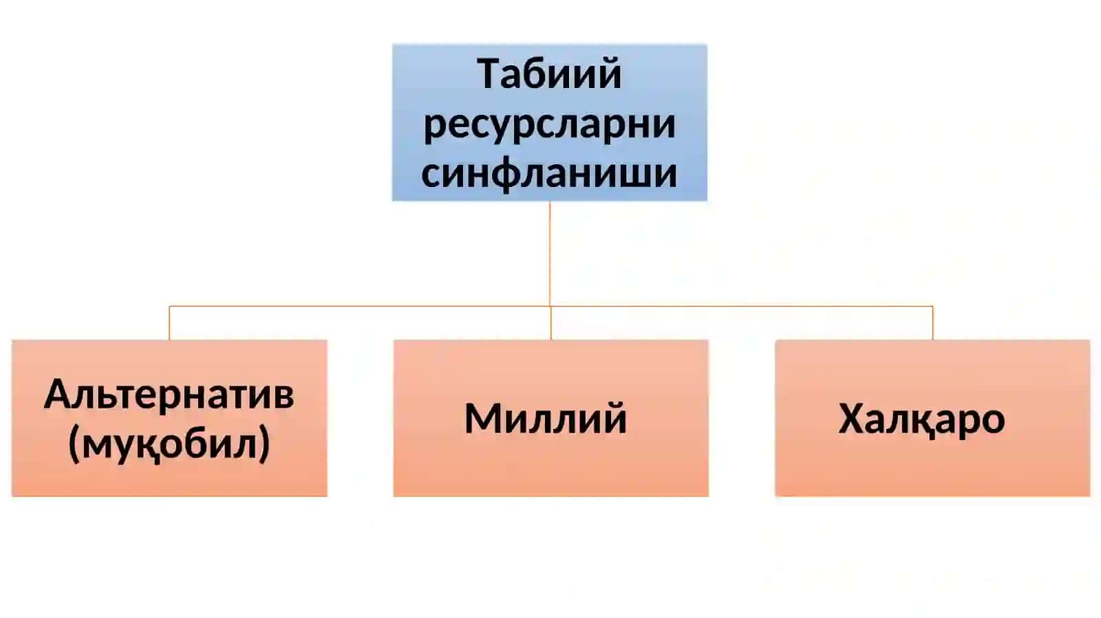 Табиий ресурслар ҳақида тушунча ва уларнинг синфланиши 4