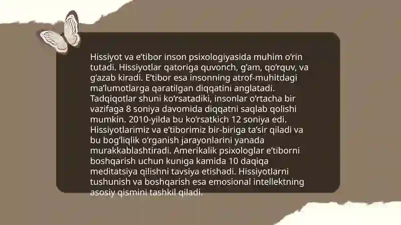 Emotsiyani bilish jarayonlariga ta'siri 4