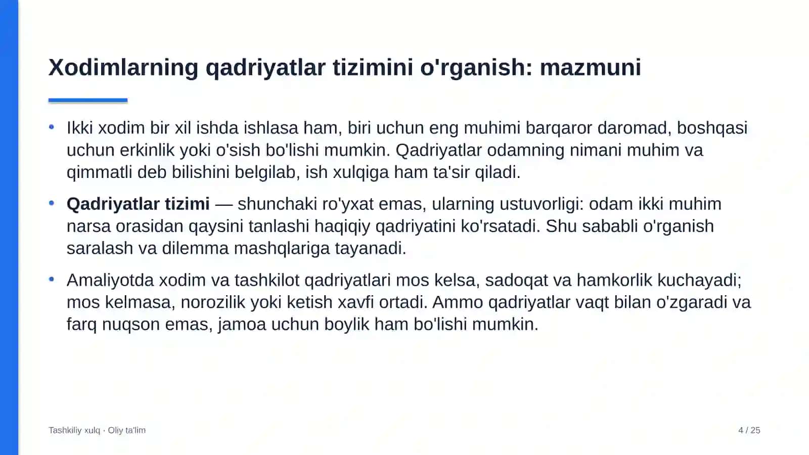 Ekoturizmda xodimlarning qadriyatlar tizimini o'rganish 4