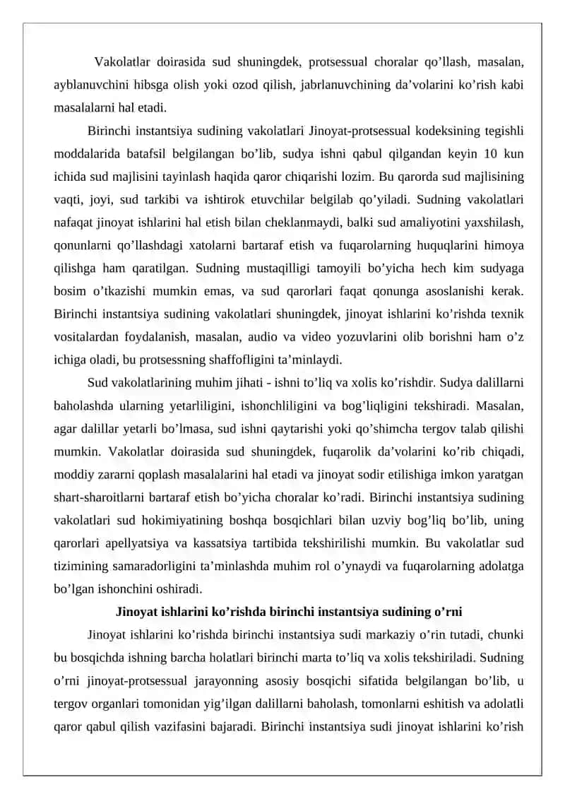 Birinchi instantsiya sudida ish yuritish 4