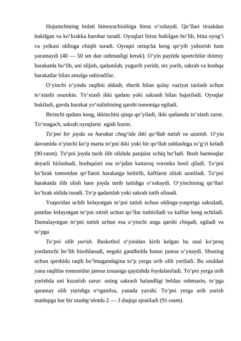 Gandbol o'yinida tayyorgarlik turlarining o'rni va ahamiyati 4