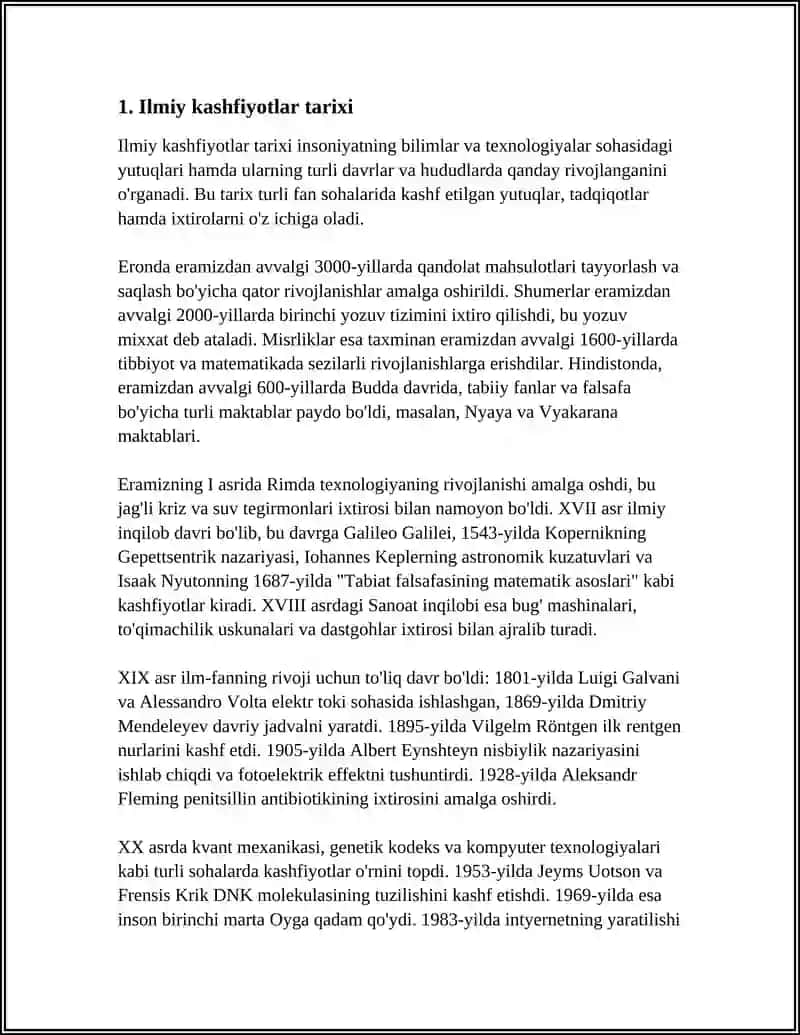 ILMIY KASHFIYOTLAR, IXTIROLAR VA ULARNI LITSENSIYALASH 4