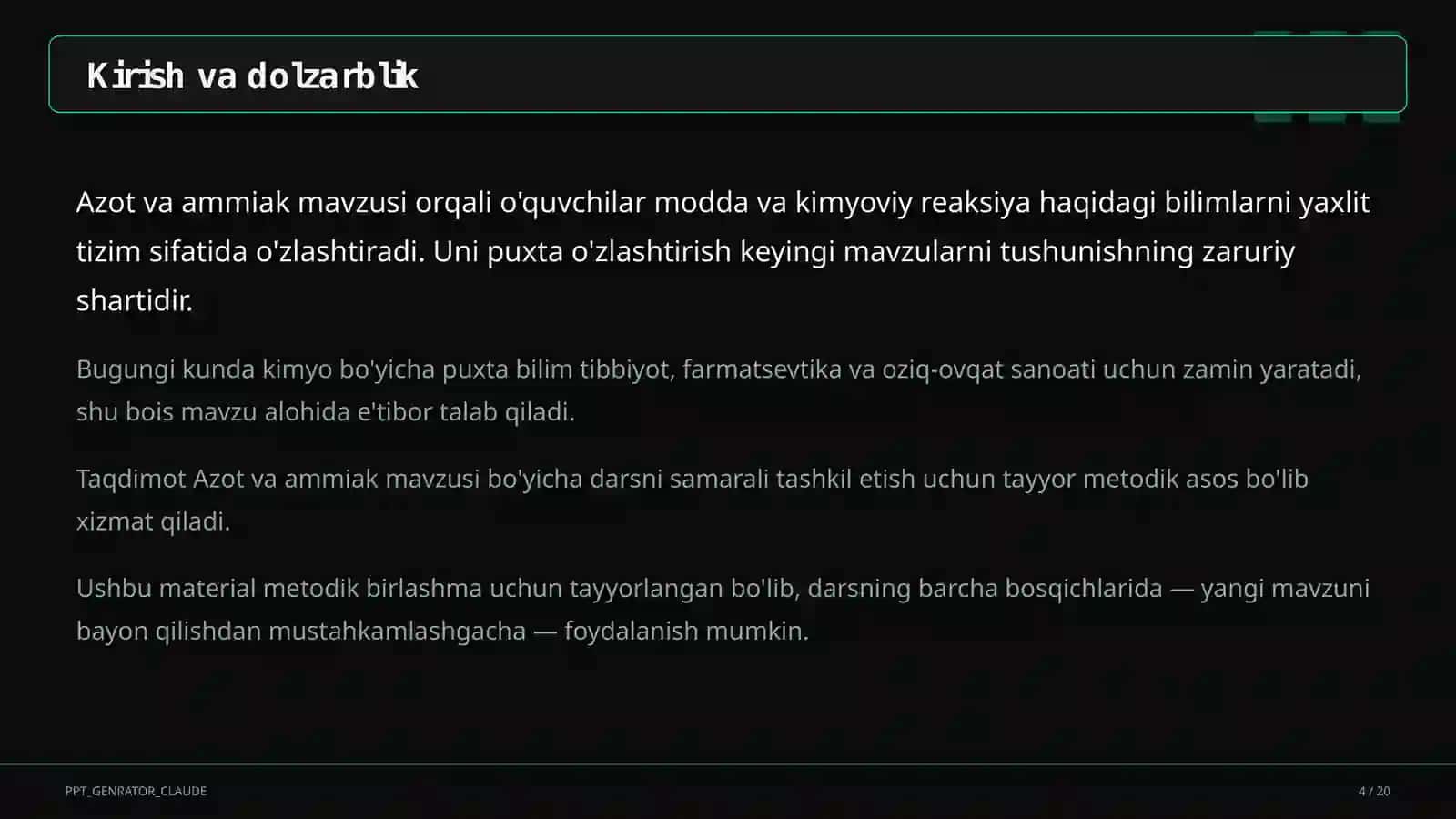 Azot va ammiak (9-sinf) 4