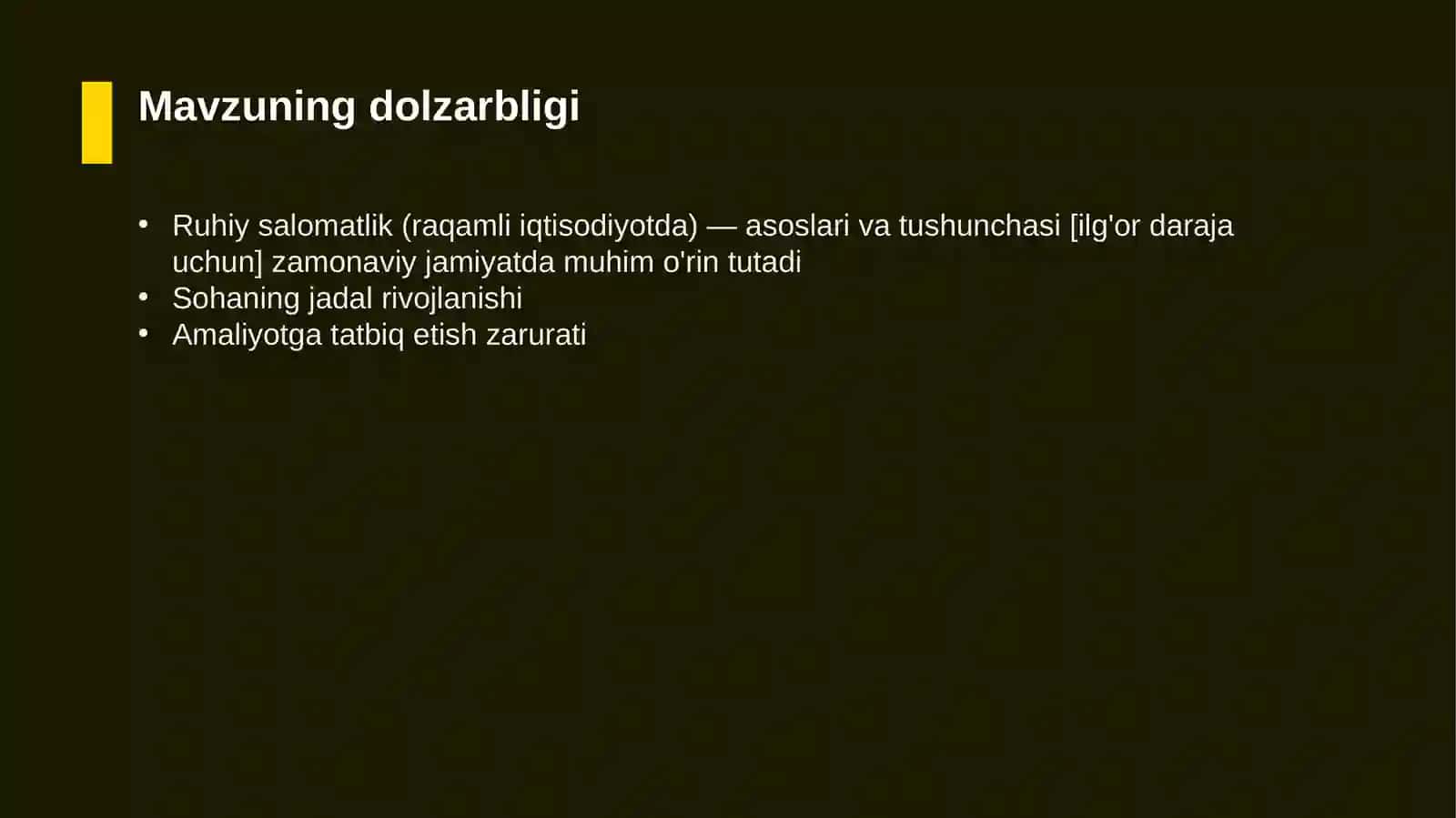 Ruhiy salomatlik (raqamli iqtisodiyotda) — asoslari va tushunchasi [ilg'or daraja uchun] 4