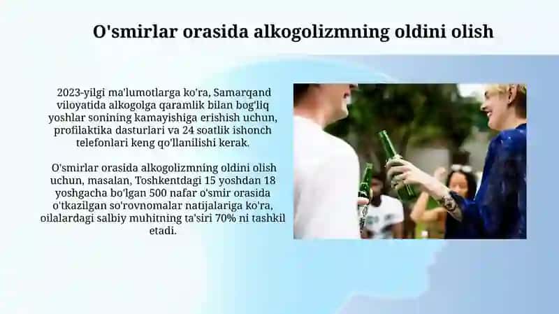 Alkogolizm uning o‘smirlarda ko‘rinish bosqichlari 4