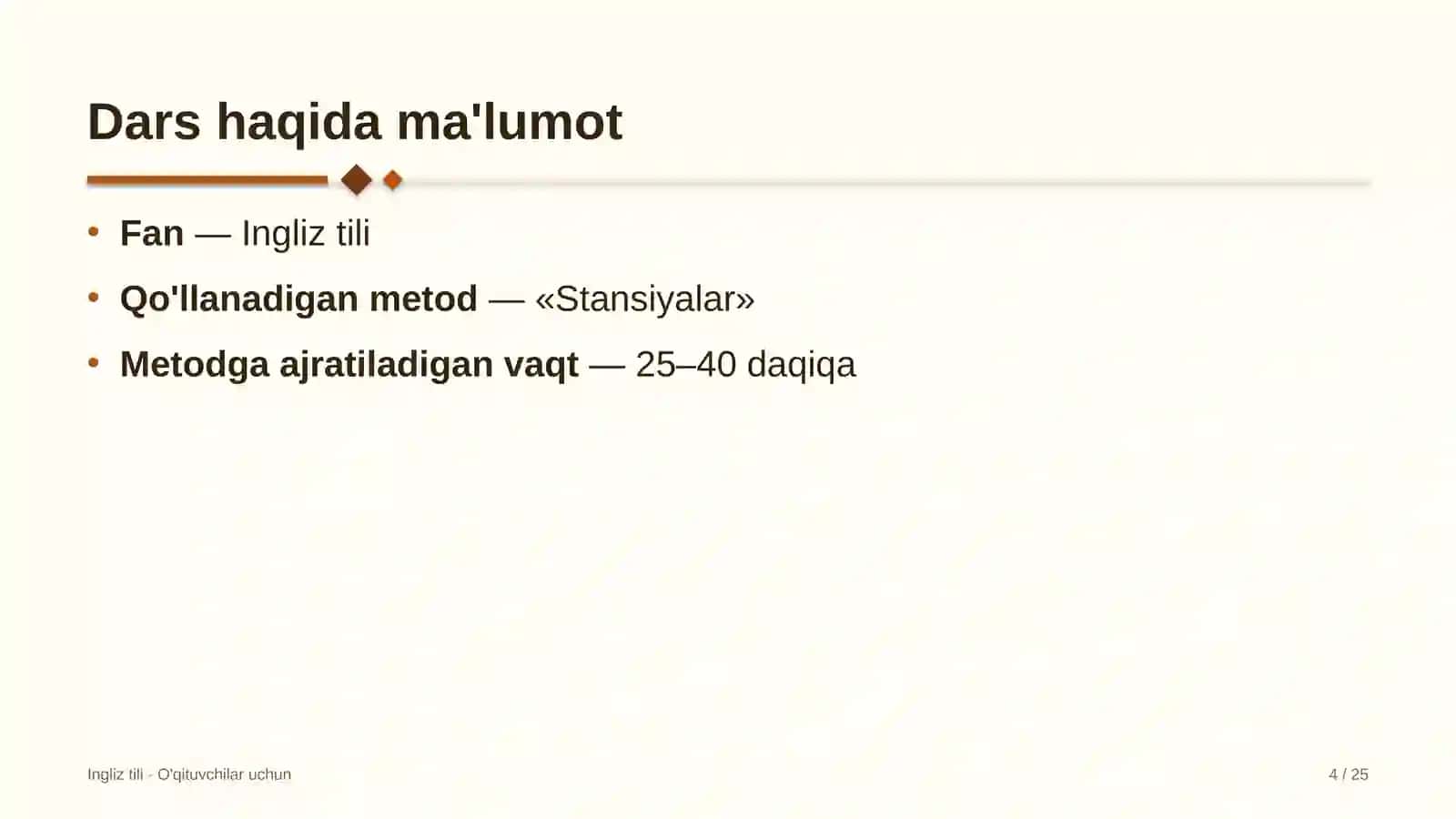ingliz tili darslarida stansiyalar metodidan foydalanish 2950 4