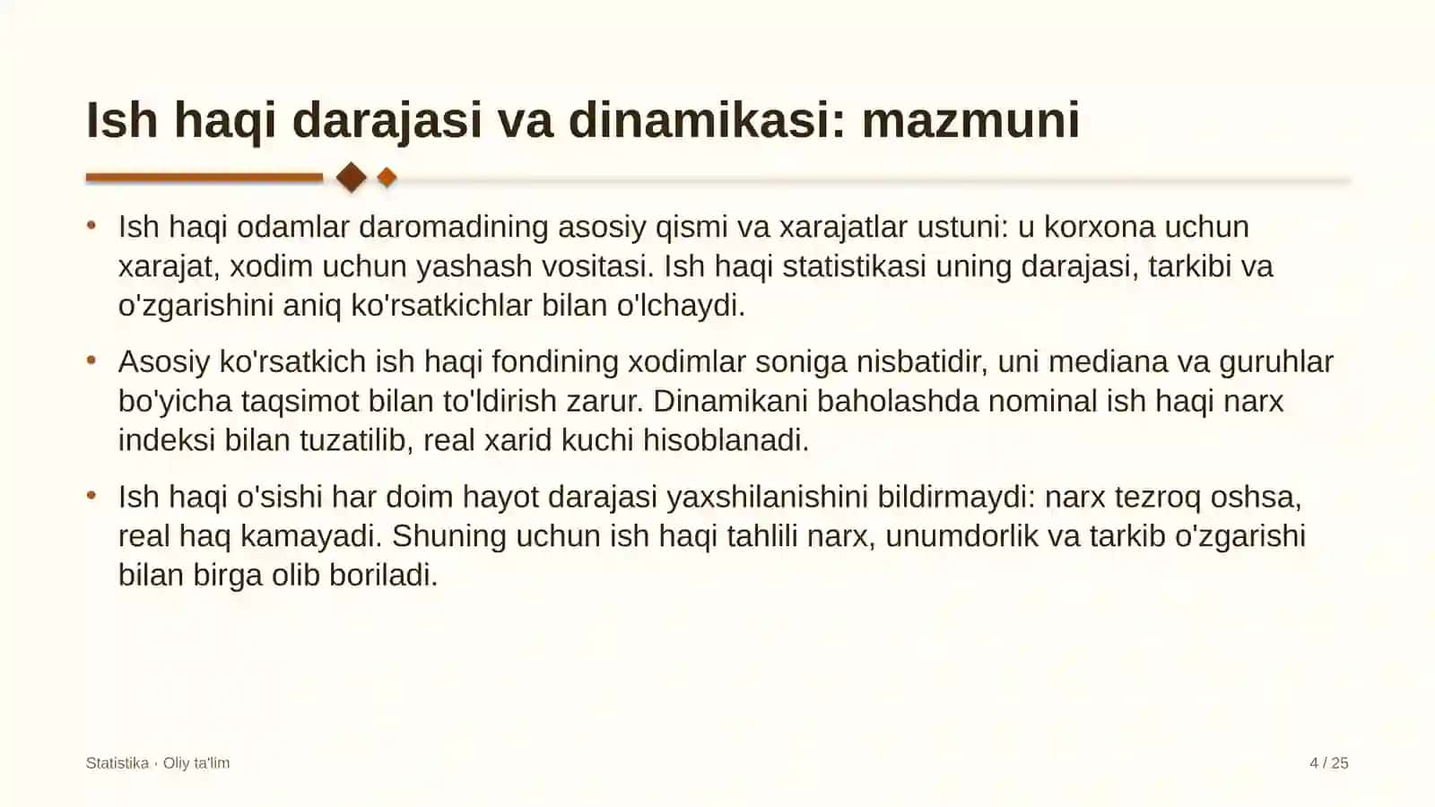 Maishiy texnika ta'mirlash ustaxonalarida ish haqi darajasi va dinamikasi 4