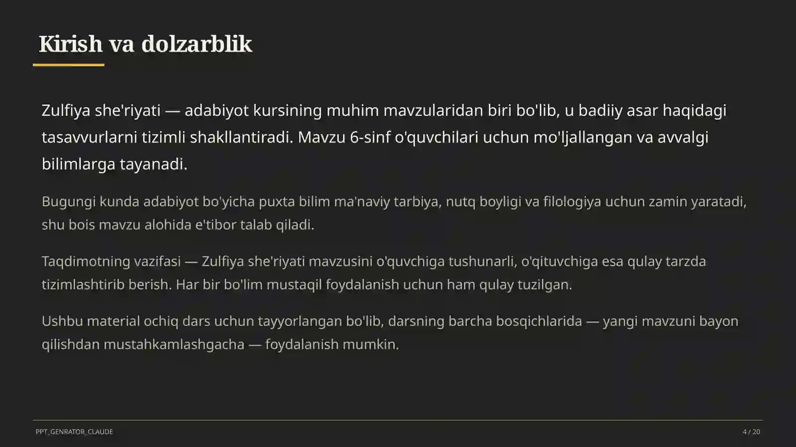 Zulfiya she'riyati (6-sinf) 4