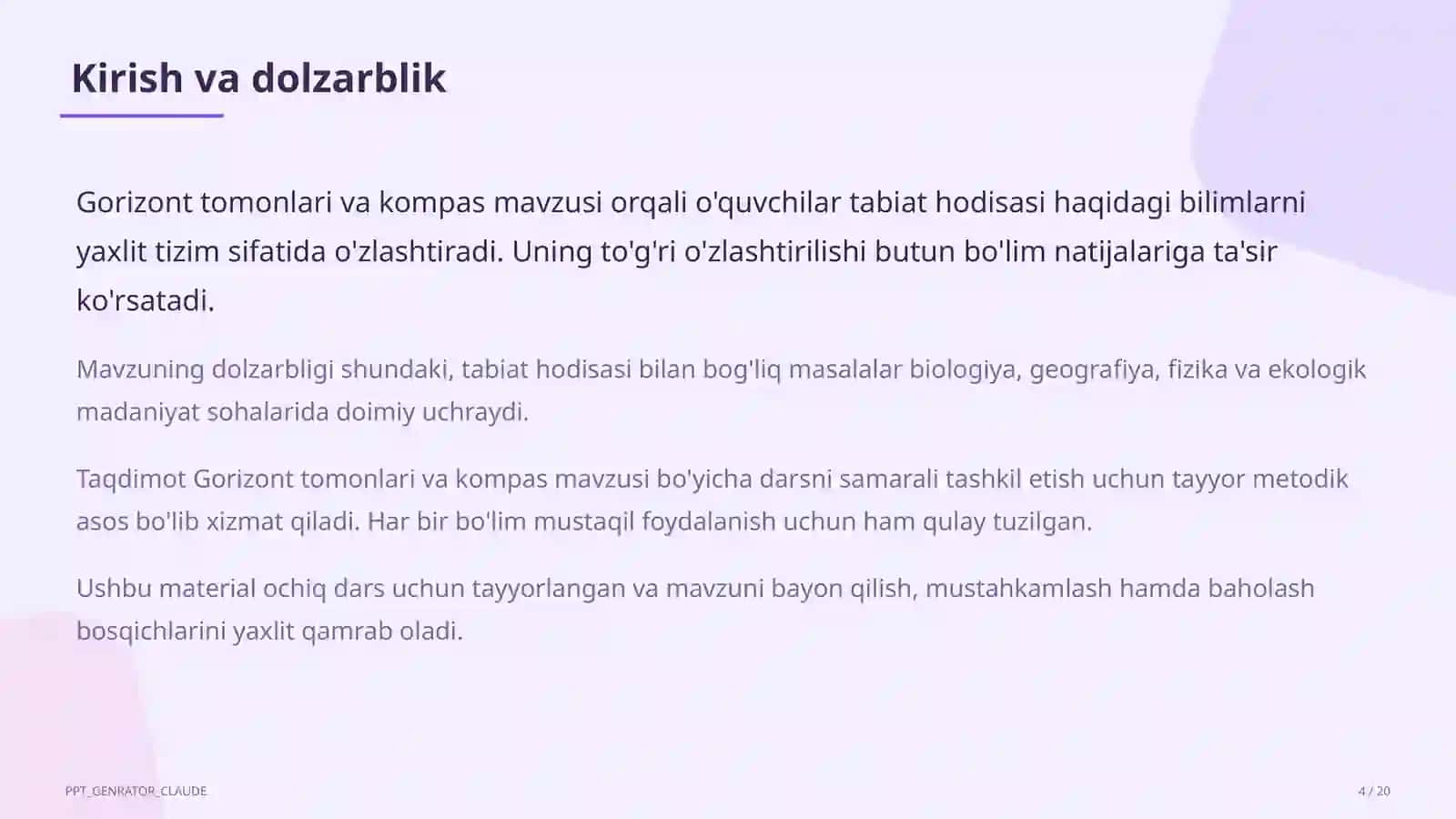Gorizont tomonlari va kompas (3-sinf) 4