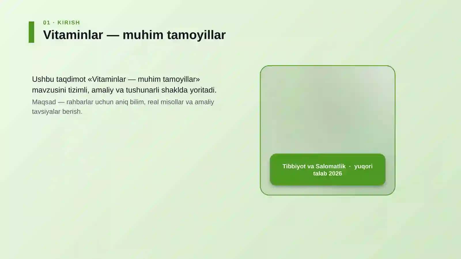 Vitaminlar — muhim tamoyillar 4