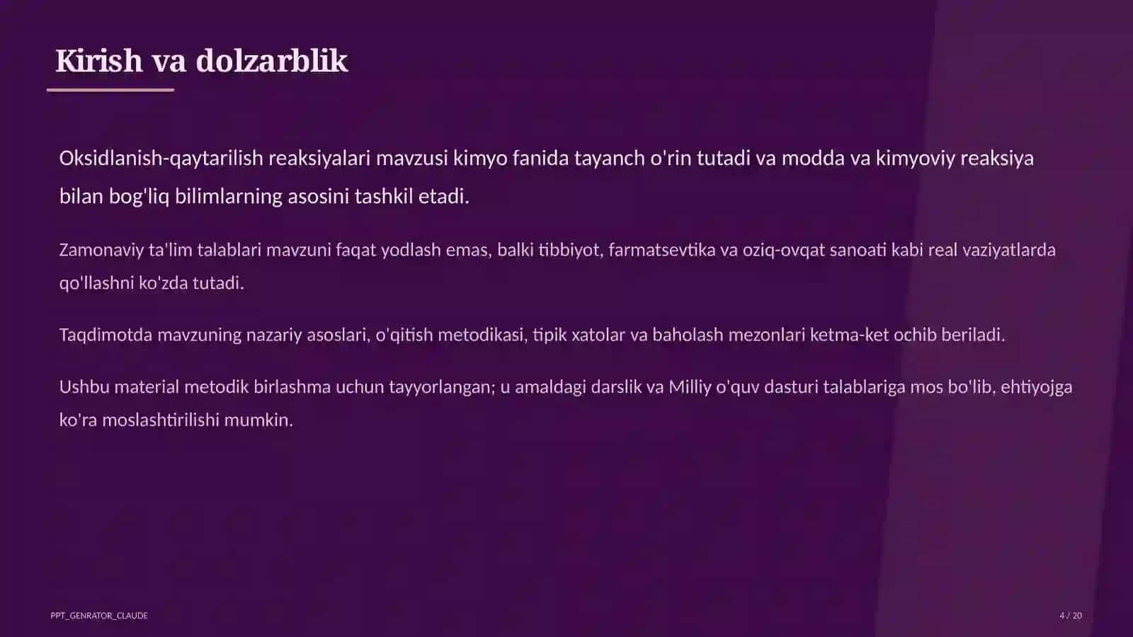 Oksidlanish-qaytarilish reaksiyalari (8-sinf) 4