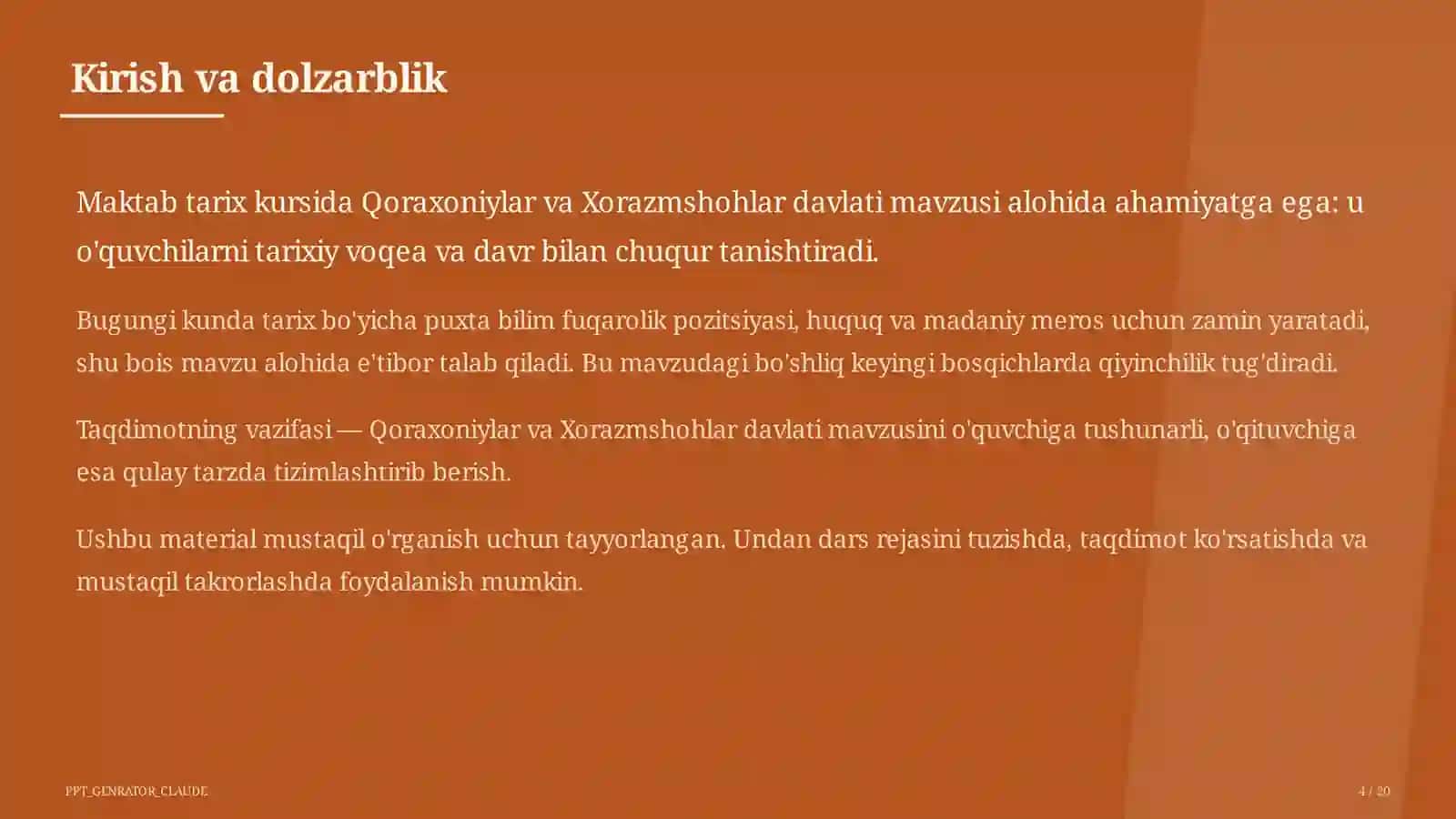 Qoraxoniylar va Xorazmshohlar davlati (7-sinf) 4