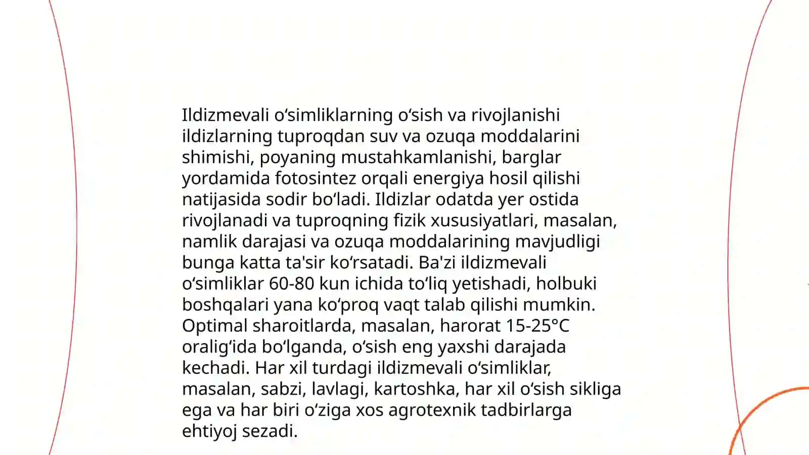 Tugunak va ildizmevali o‘simliklar 4
