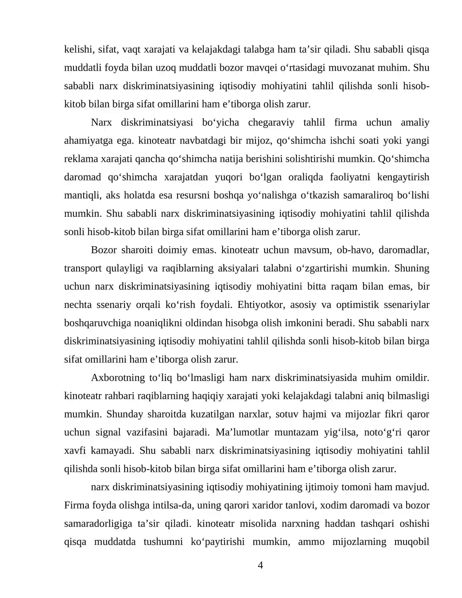 NARX DISKRIMINATSIYASI 4