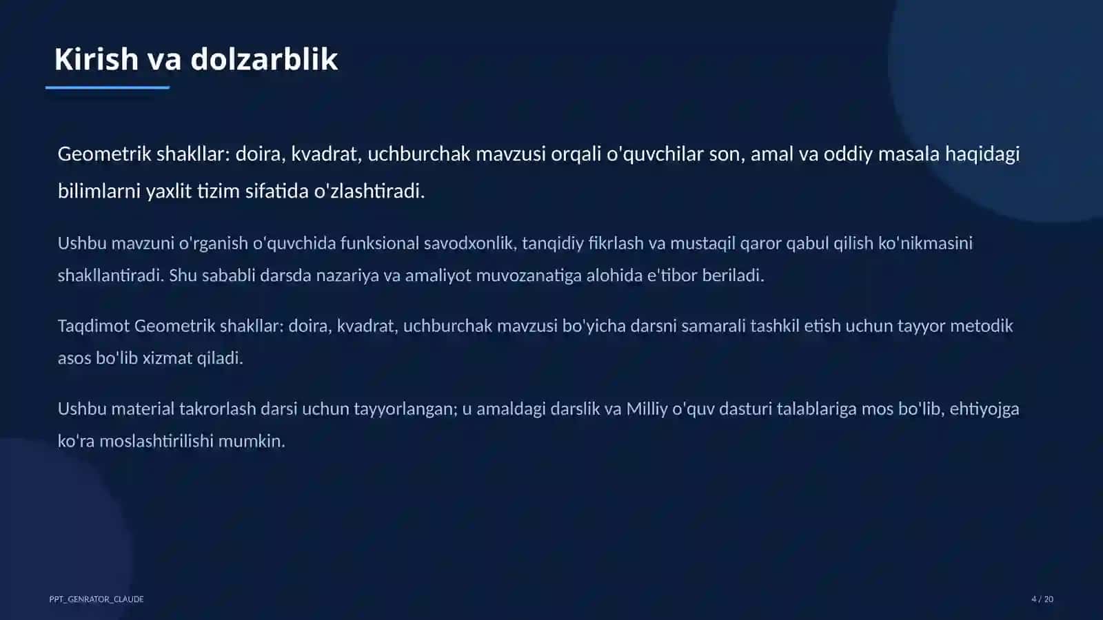Geometrik shakllar: doira, kvadrat, uchburchak (1-sinf) 4