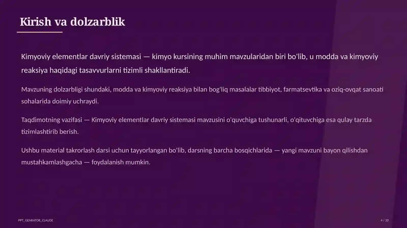 Kimyoviy elementlar davriy sistemasi (8-sinf) 4