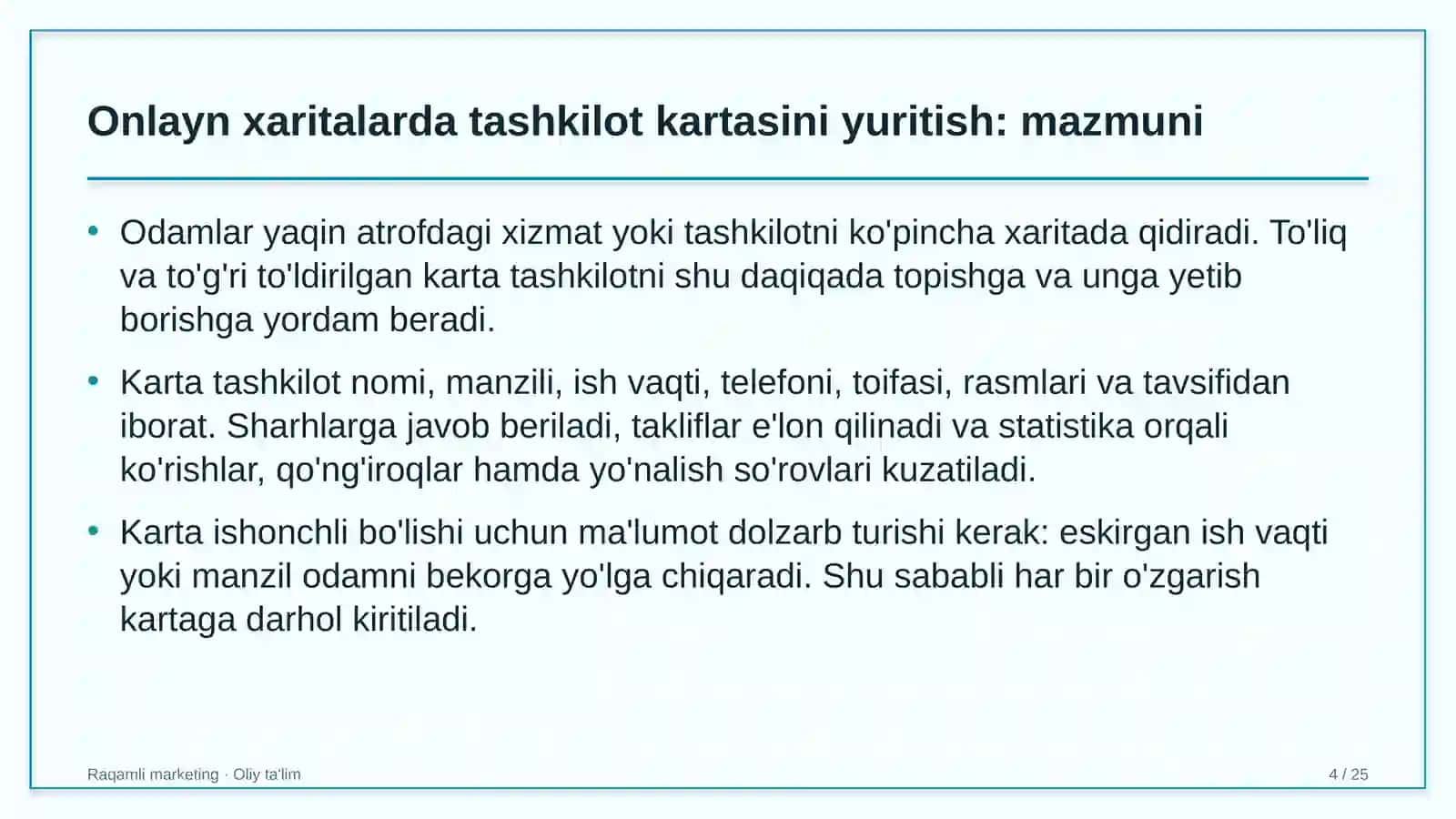 gilam to'qish korxonalarida onlayn xaritalarda biznes kartasini yuritish 3854 4