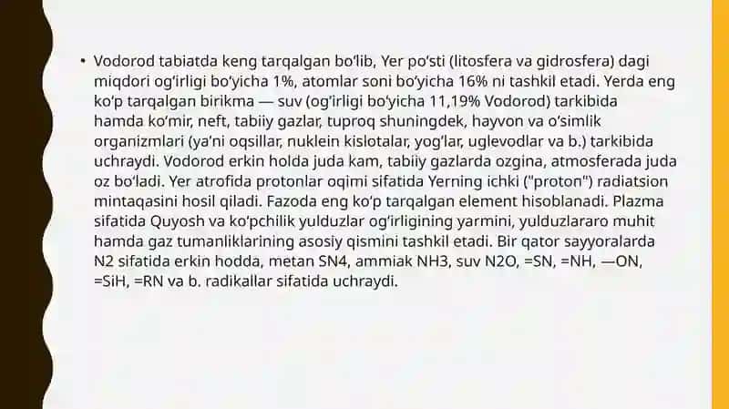 vodorod , uning laboratoriyada olinish usullari. 4