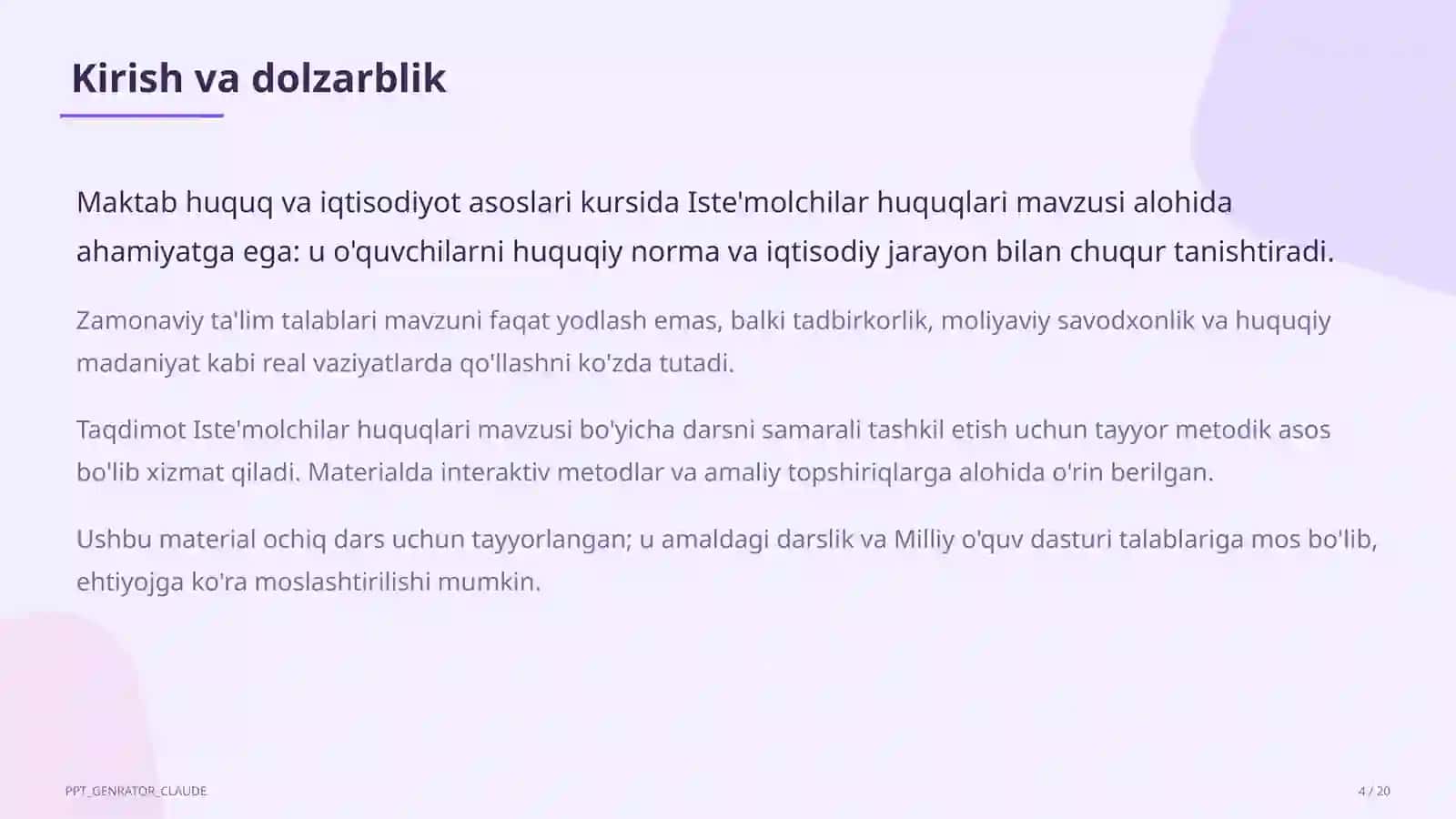 Iste'molchilar huquqlari (10-sinf) 4
