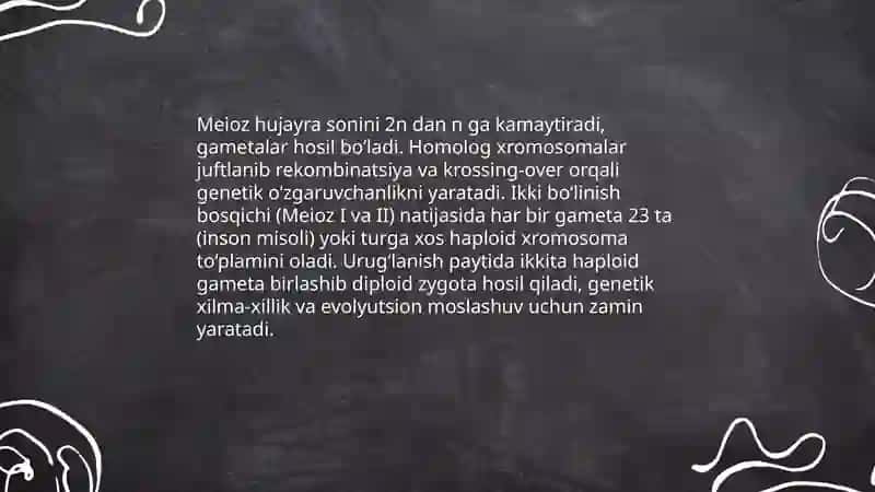 Meyozning biologik ahamiyati 4