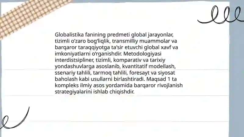 Globallashuv, globalistika va barqaror taraqqiyot jarayonlarining mohiyati 4